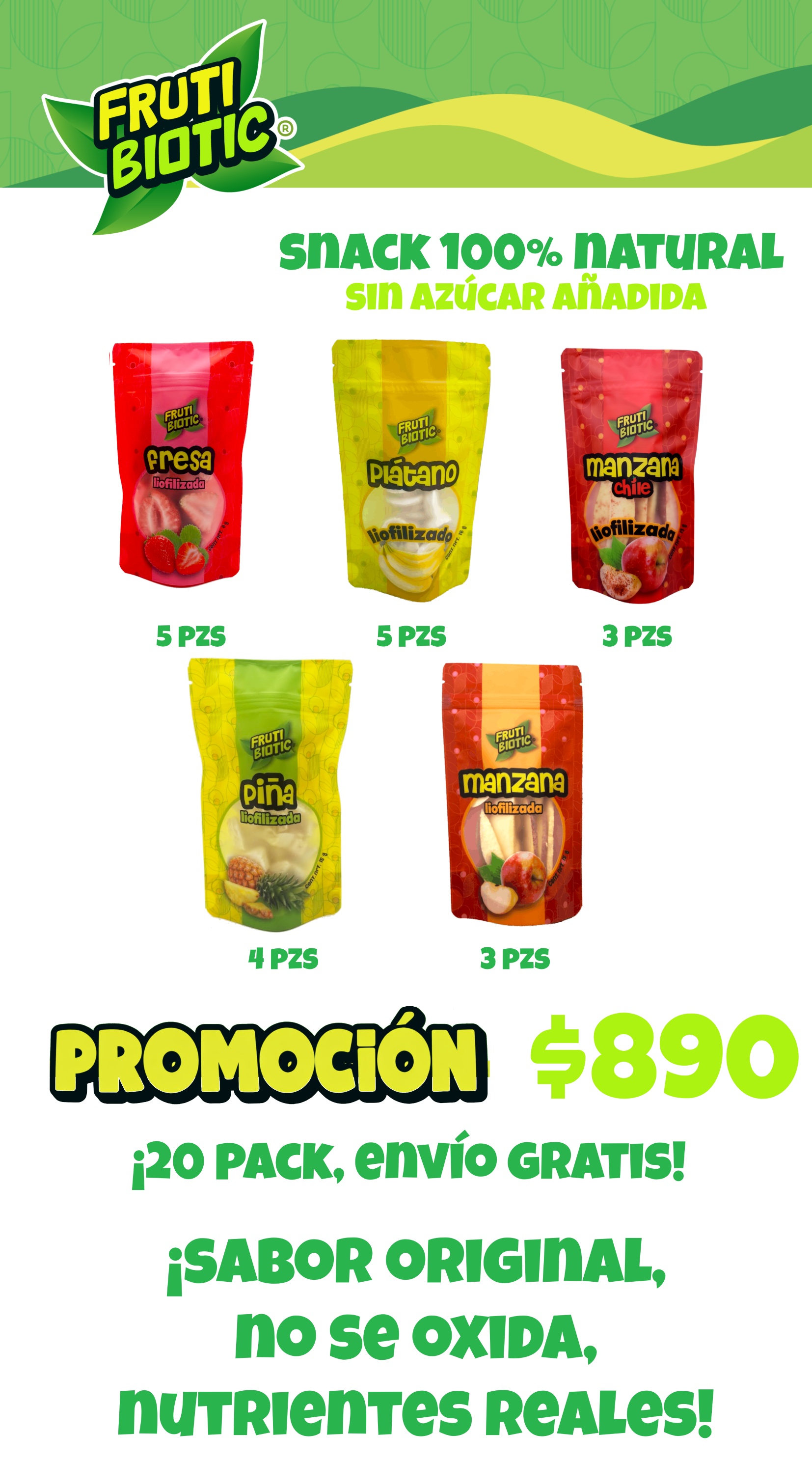 20 pack SURTIDO CON ENVÍO.